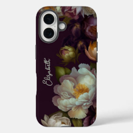 Funda iPhone 16 Estuche para iPhone Botánico Floral Oscuro Persona