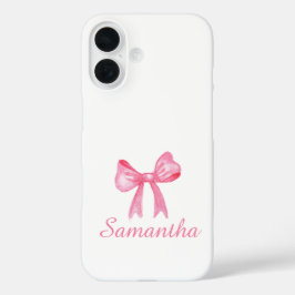 Funda iPhone 16 Estuche para iPhone con cinta rosada personalizada