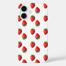 Estuche para iPhone con patrón de fresa