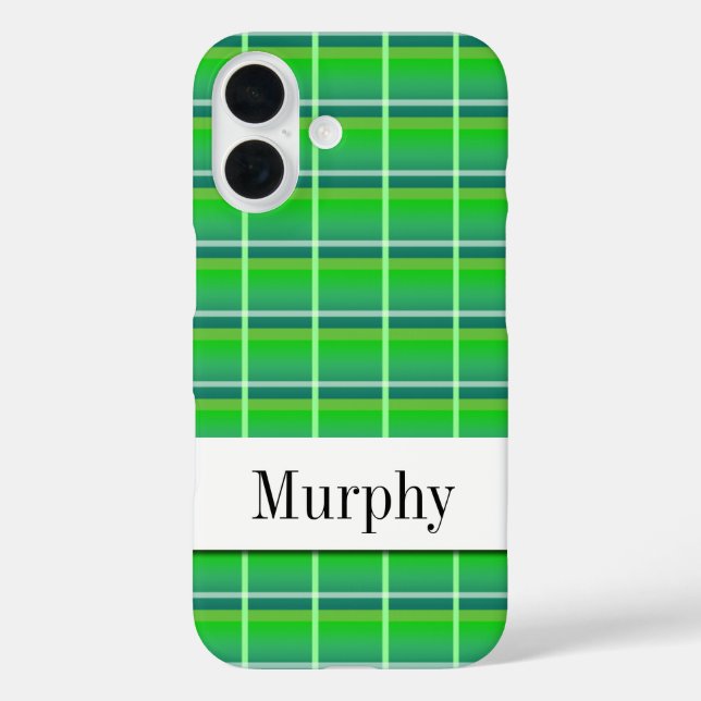 Funda iPhone 16 Estuche para iPhone con placa verde de personaliza (Reverso )