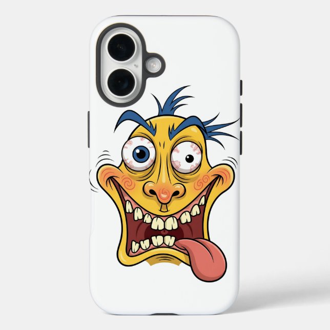 Funda iPhone 16 Estuche para iPhone Crazy Face Personalizado - Col (Reverso )