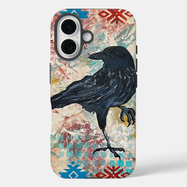 Funda iPhone 16 Estuche para iPhone Crow Raven (Reverso )