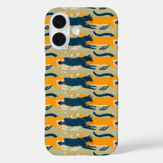 Funda iPhone 16 Estuche para iPhone de Art Nouveau Cats Funda-Mate
