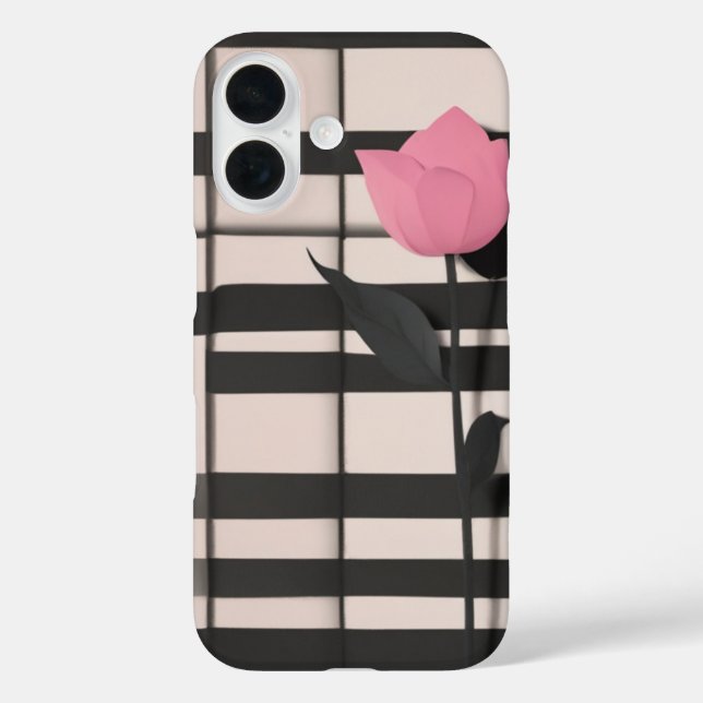 Funda iPhone 16 Estuche para iPhone de arte botánico (Reverso )