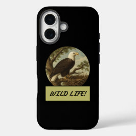 Funda iPhone 16 Estuche para iPhone de Bald Eagle Black Funda-Mate