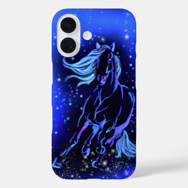 Funda iPhone 16 Estuche para iPhone de caballo en ejecución (Reverso )