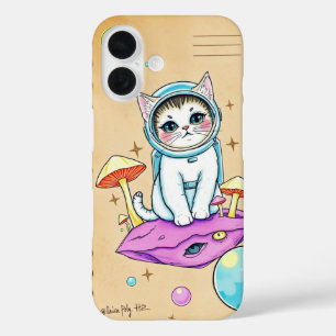 Funda iPhone 16 Estuche para iPhone de Cat Whimsical Space