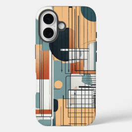 Funda iPhone 16 Estuche para iPhone de composición geométrica