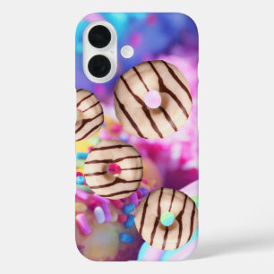 Funda iPhone 16 Estuche para iPhone de estilo dulce Donut