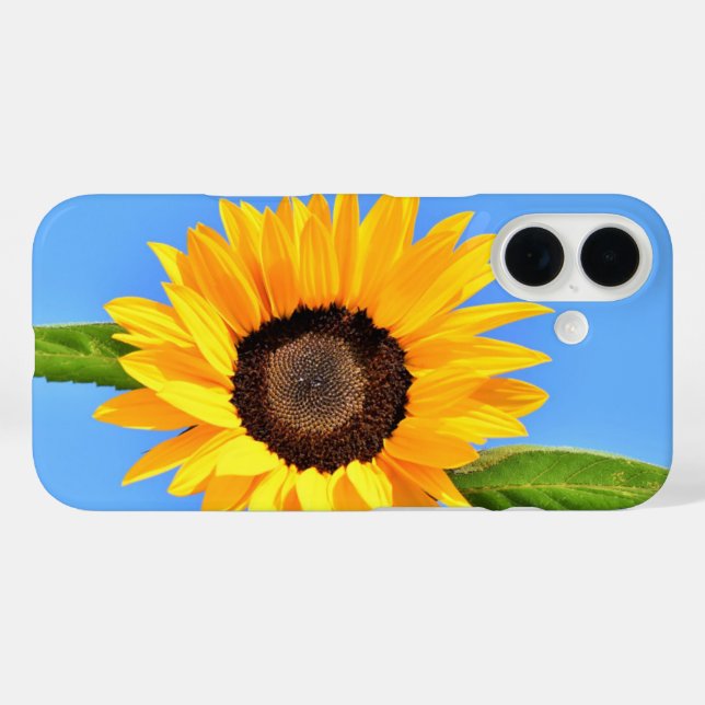 Funda iPhone 16 Estuche para iPhone de girasol (Reverso (Horizontal))