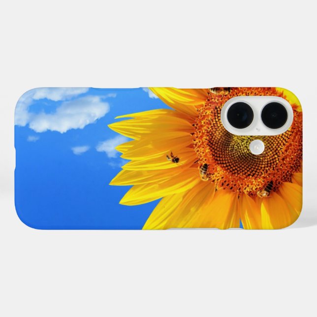 Funda iPhone 16 Estuche para iPhone de girasol (Reverso (Horizontal))