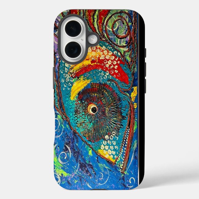 Funda iPhone 16 Estuche para iPhone de Grinning Grouper (Reverso )