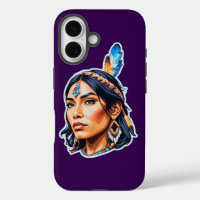 Estuche para iPhone de la dama india nativa estado