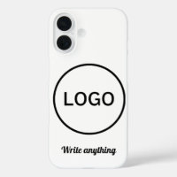 estuche para iphone de logotipo circular monocromo