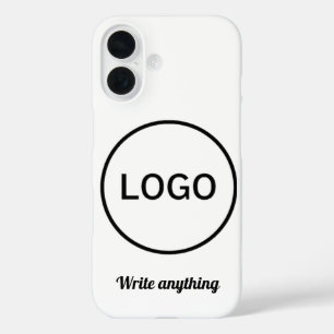 Funda iPhone 16 estuche para iphone de logotipo circular monocromo