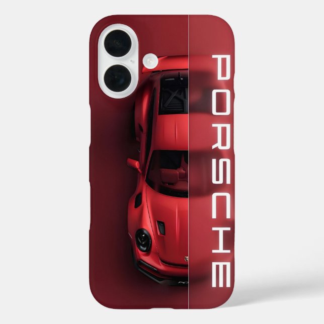 Funda iPhone 16 Estuche para iPhone de lujo inspirado en Porsche - (Reverso )