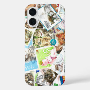 Funda iPhone 16 Estuche para iPhone de marca de posta de gato inte