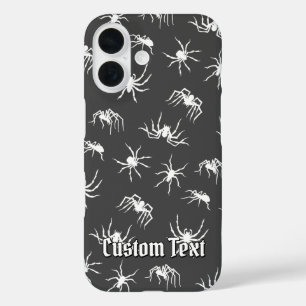 Funda iPhone 16 Estuche para iPhone de patrón de siluetas arañas p