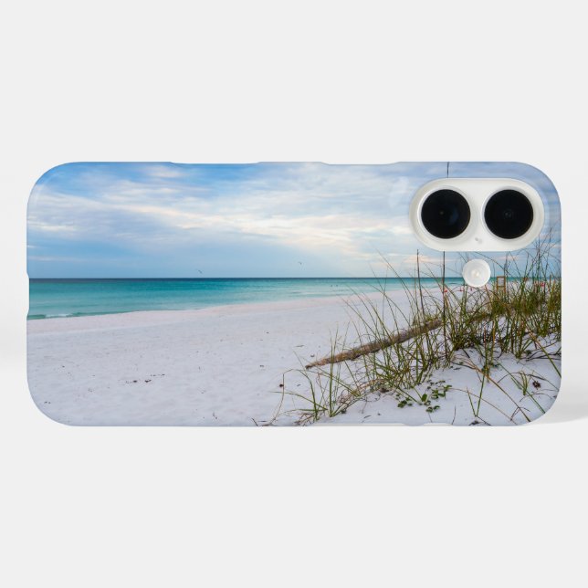Funda iPhone 16 Estuche para iPhone de Sea Oats y White Sand Beach (Reverso (Horizontal))
