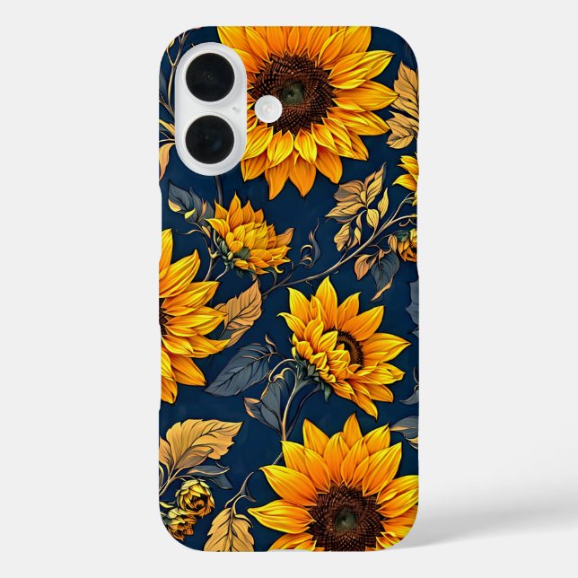 Funda iPhone 16 Estuche para iPhone de Sunflower Symphony (Reverso )