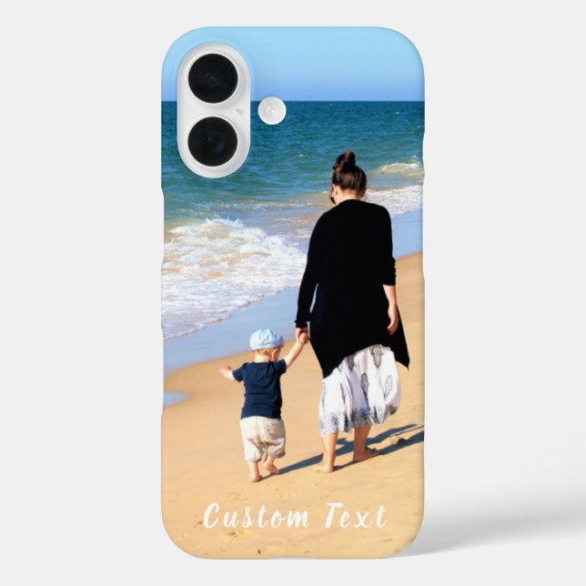 Funda iPhone 16 Estuche para iPhone de texto y foto Personalizado  (Reverso )