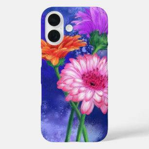 Funda iPhone 16 Estuche para iPhone de tres colores Gerberas