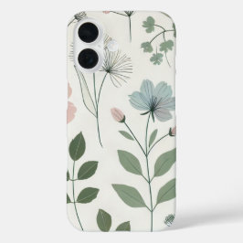 Funda iPhone 16 Estuche para iPhone floral minimalista