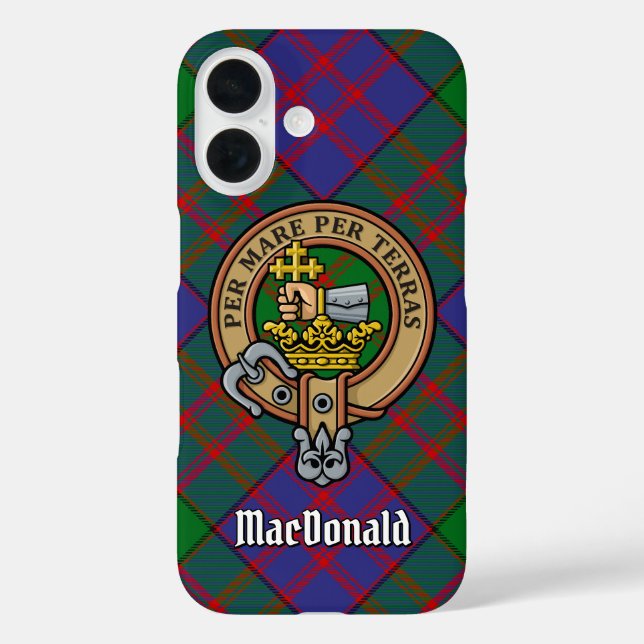 Funda iPhone 16 Estuche para iPhone Funda-Mate de clan MacDonald E (Reverso )