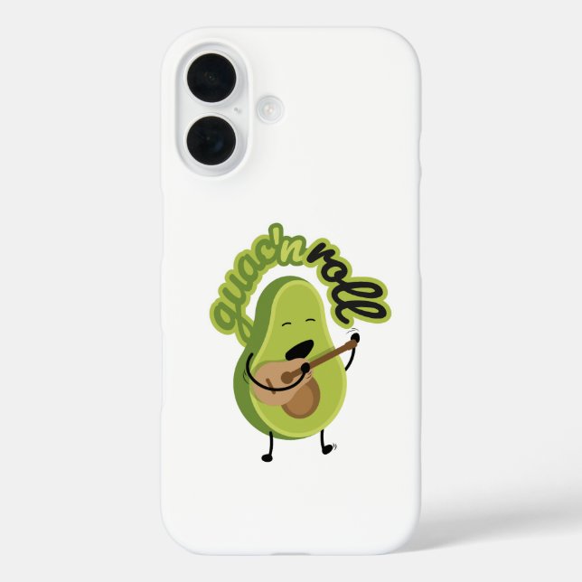 Funda iPhone 16 Estuche para iPhone Guac y Roll Aguacate Funny (Reverso )