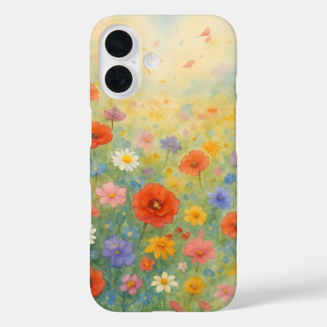 Funda iPhone 16 Estuche para iPhone / iPad de Spring Field Flowers (Reverso )
