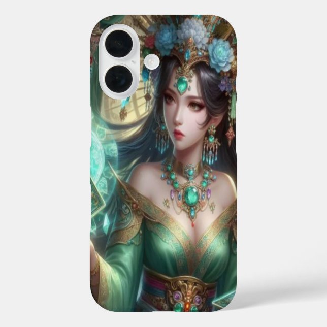 Funda iPhone 16 Estuche para iPhone Jade Enchantress (Reverso )