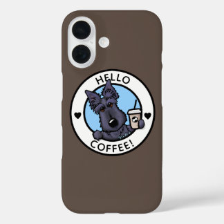 Funda iPhone 16 Estuche para iPhone KiniArt Coffee Scottie Funda-M