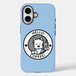 Funda iPhone 16 Estuche para iPhone KiniArt Coffee Westie Funda-Ma