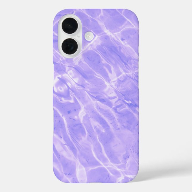 Funda iPhone 16 Estuche para iPhone Lavender Water Ripple (Reverso )