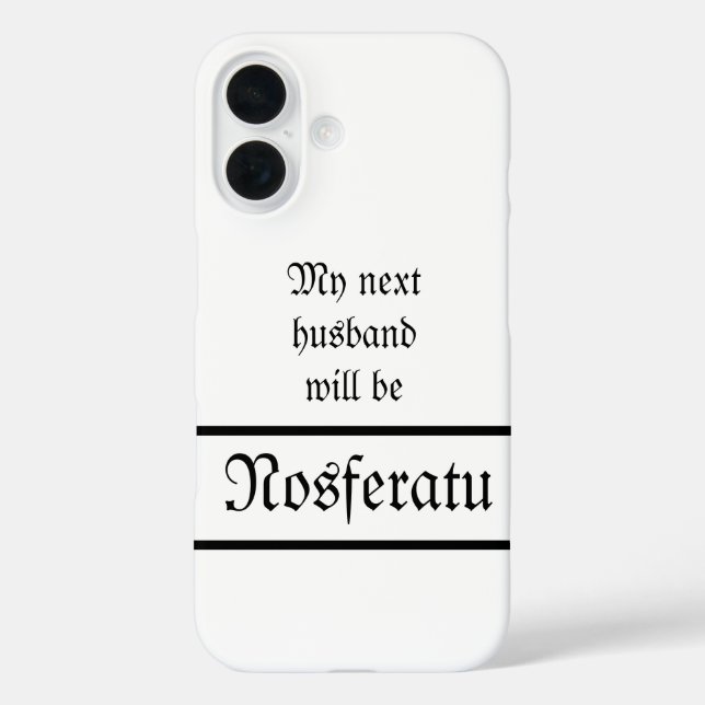 Funda iPhone 16 Estuche para iPhone Nosferatu Husband (Reverso )