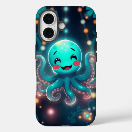 Funda iPhone 16 Estuche para iPhone Octopus Cute - Diseño duro y v