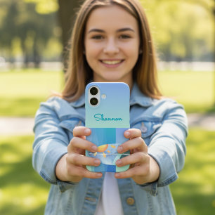 Funda iPhone 16 Estuche para iPhone para chica de un surfista dive