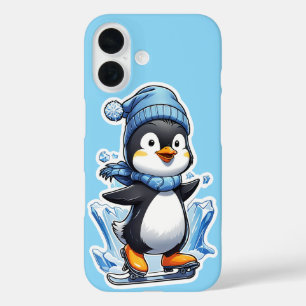 Funda iPhone 16 Estuche para iPhone Penguin Ice Stake para inviern