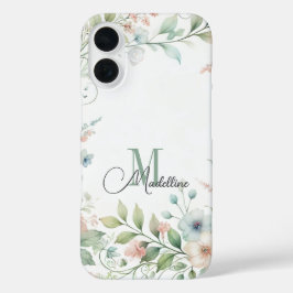 Funda iPhone 16 Estuche para iPhone personalizado con flores peque