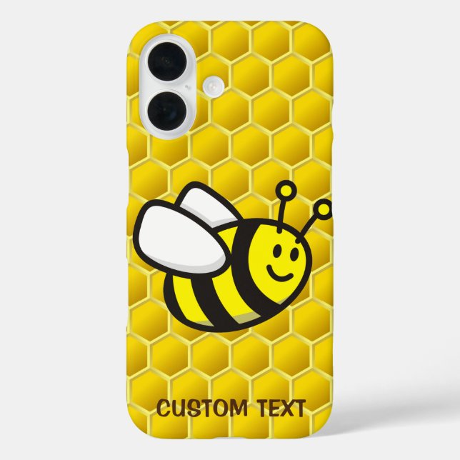 Funda iPhone 16 Estuche para iPhone Personalizado de abejas (Reverso )