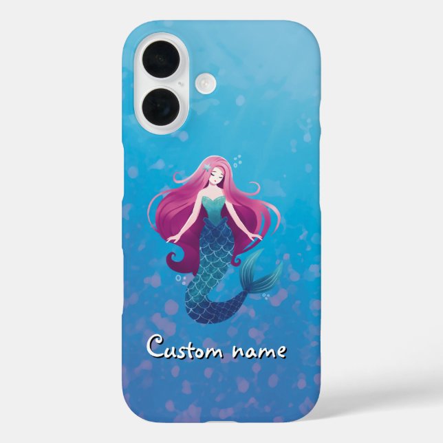 Funda iPhone 16 Estuche para iPhone personalizado de Sirena de Mar (Reverso )