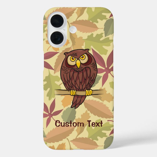 Funda iPhone 16 Estuche para iPhone Personalizado Owl (Reverso )