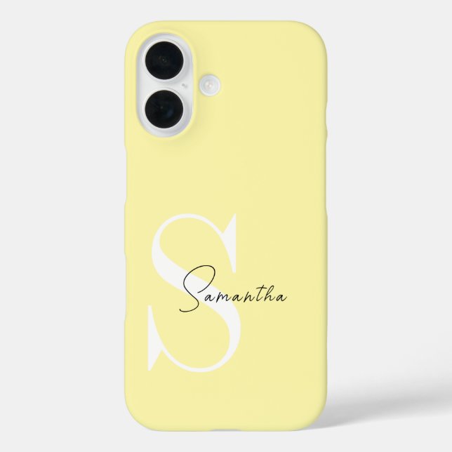 Funda iPhone 16 Estuche para iPhone personalizado Pastel amarillo  (Reverso )