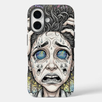 Estuche para iPhone Psychedelic Surreal Face - Emo