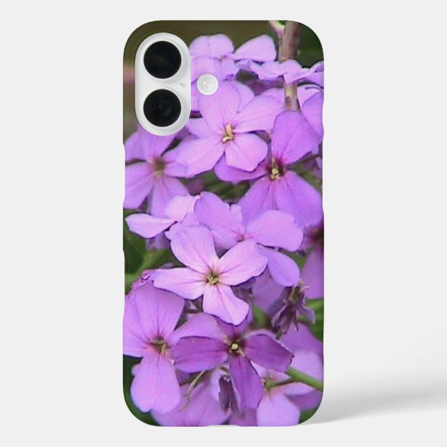 Funda iPhone 16 Estuche para iPhone Purple Wildflower (Reverso )