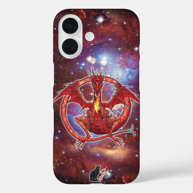 Funda iPhone 16 Estuche para iPhone Pyrope Cosmic Dragon Funda-Mat (Reverso )