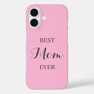 Funda iPhone 16 Estuche para iPhone rosa personalizado - Nombre pe