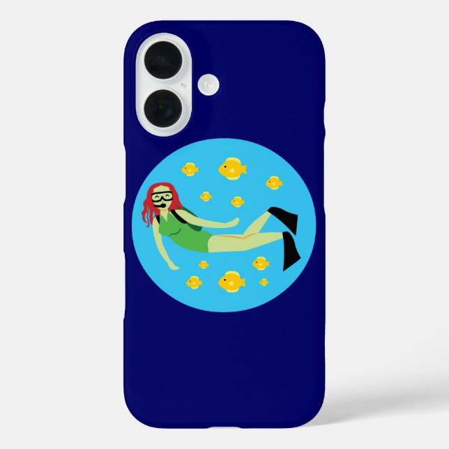 Funda iPhone 16 Estuche para iPhone Scuba Diver (Reverso )