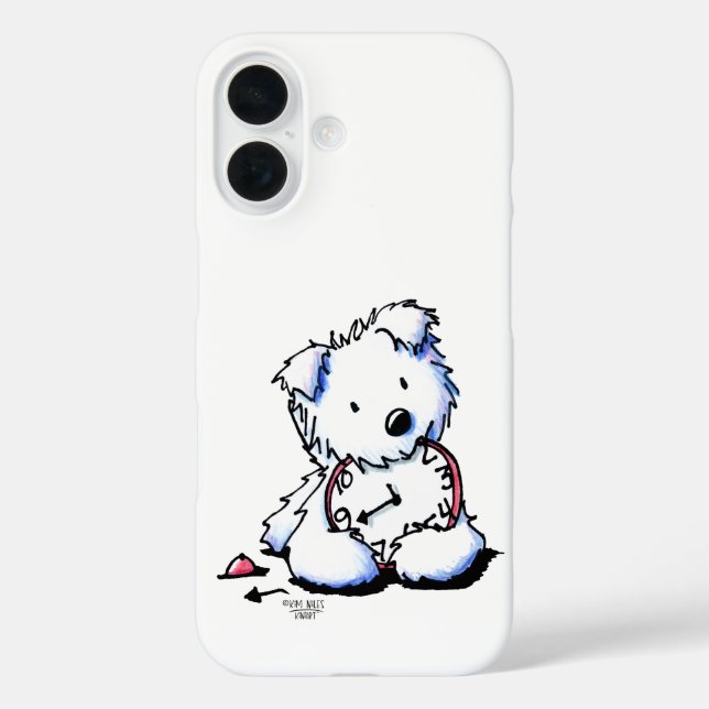 Funda iPhone 16 Estuche para iPhone Westie Time Funda-Mate (Reverso )