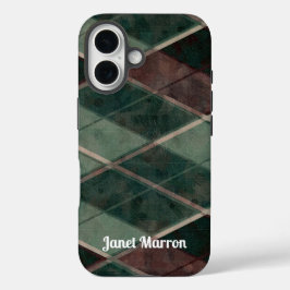 Funda iPhone 16 Estuche para iPhone y iPad de diamantes marrones y